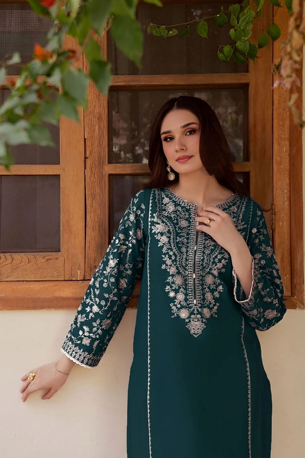BATIK - 2PC LAWN SEQUIN EMB SHIRT WITH LAWN TROUSER - D 81