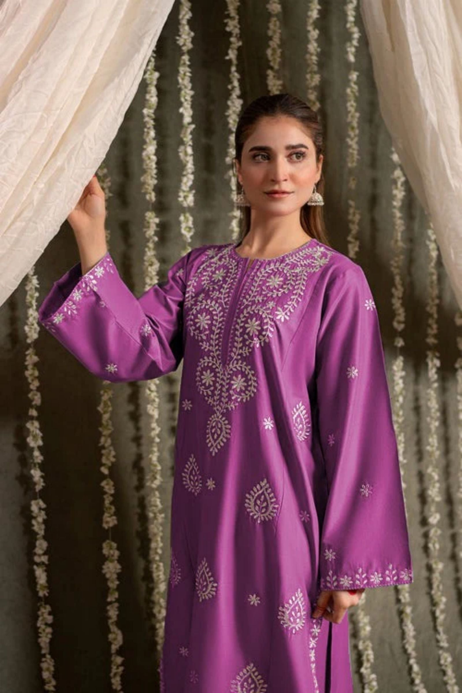 URGE - 2PC LAWN EMBROIDERED SHIRT WITH LAWN TROUSER - D 31