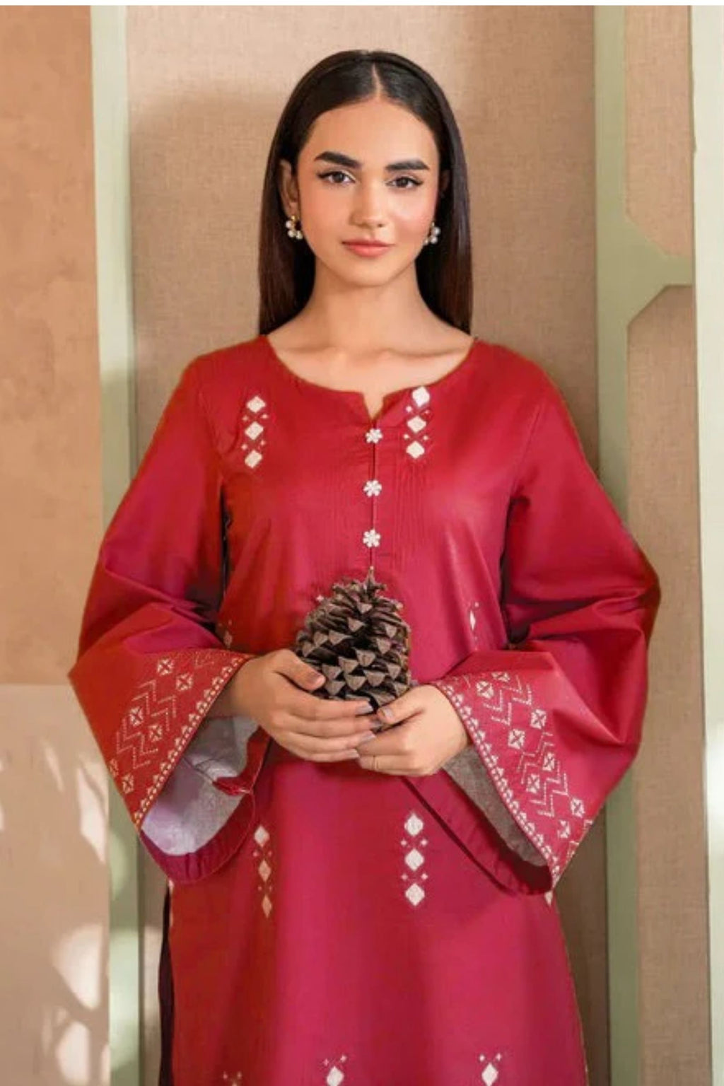 IZEL - 2PC LAWN EMBROIDERED SHIRT WITH LAWN TROUSER -D 30