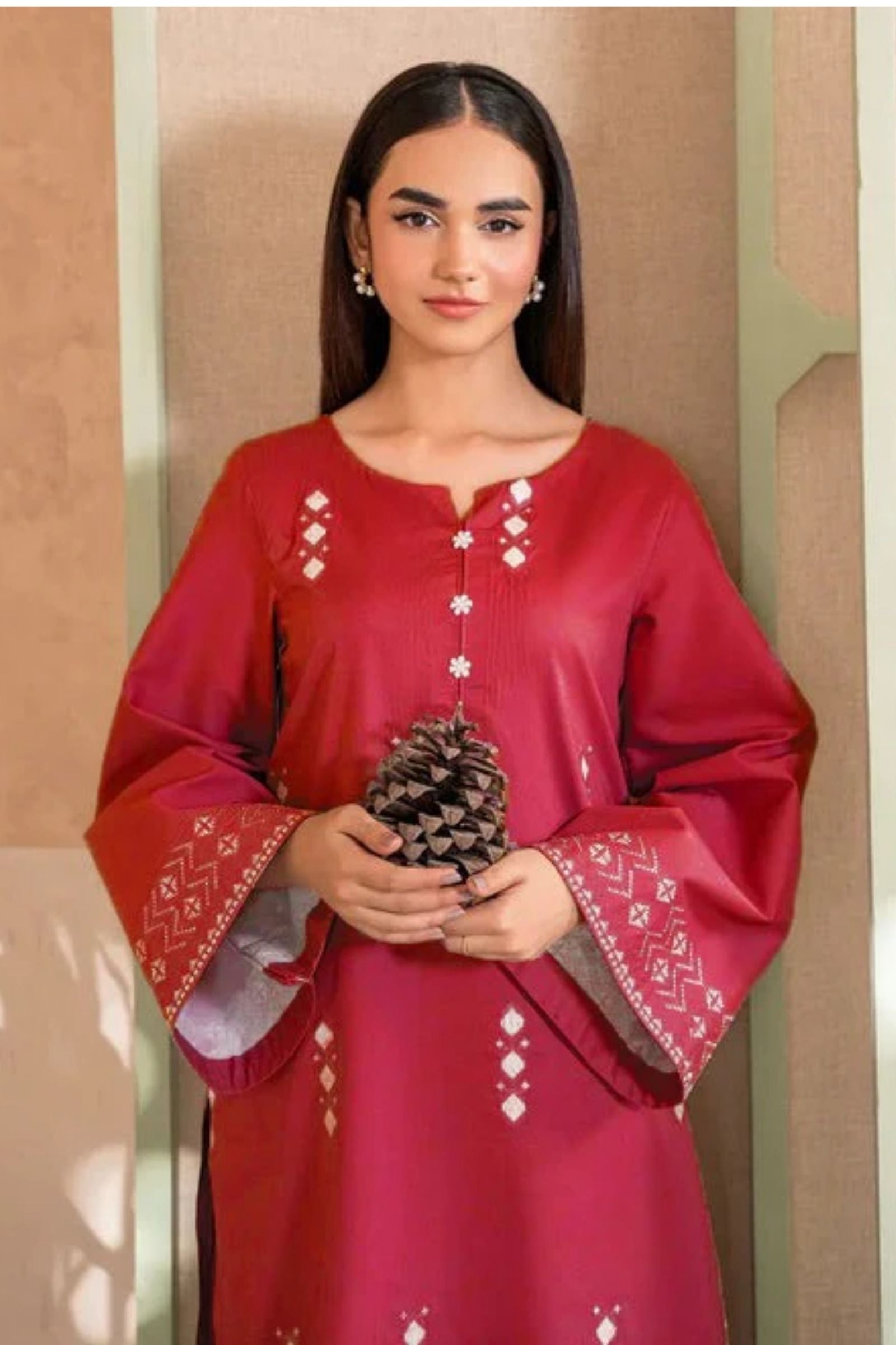 IZEL - 2PC LAWN EMBROIDERED SHIRT WITH LAWN TROUSER -D 30
