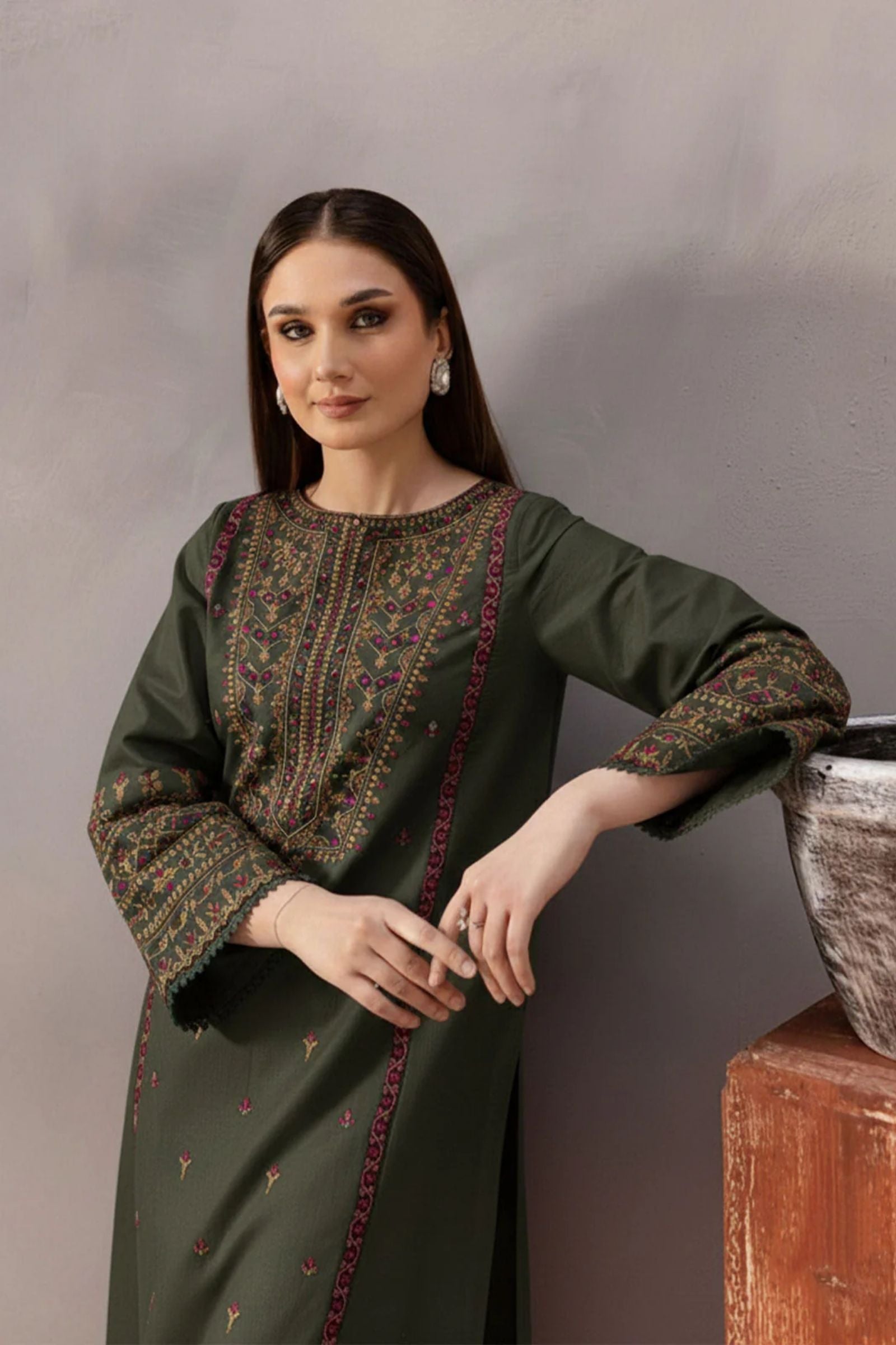 BATIK - 2PC LAWN EMBROIDERED SHIRT WITH EMB TROUSER - D 26