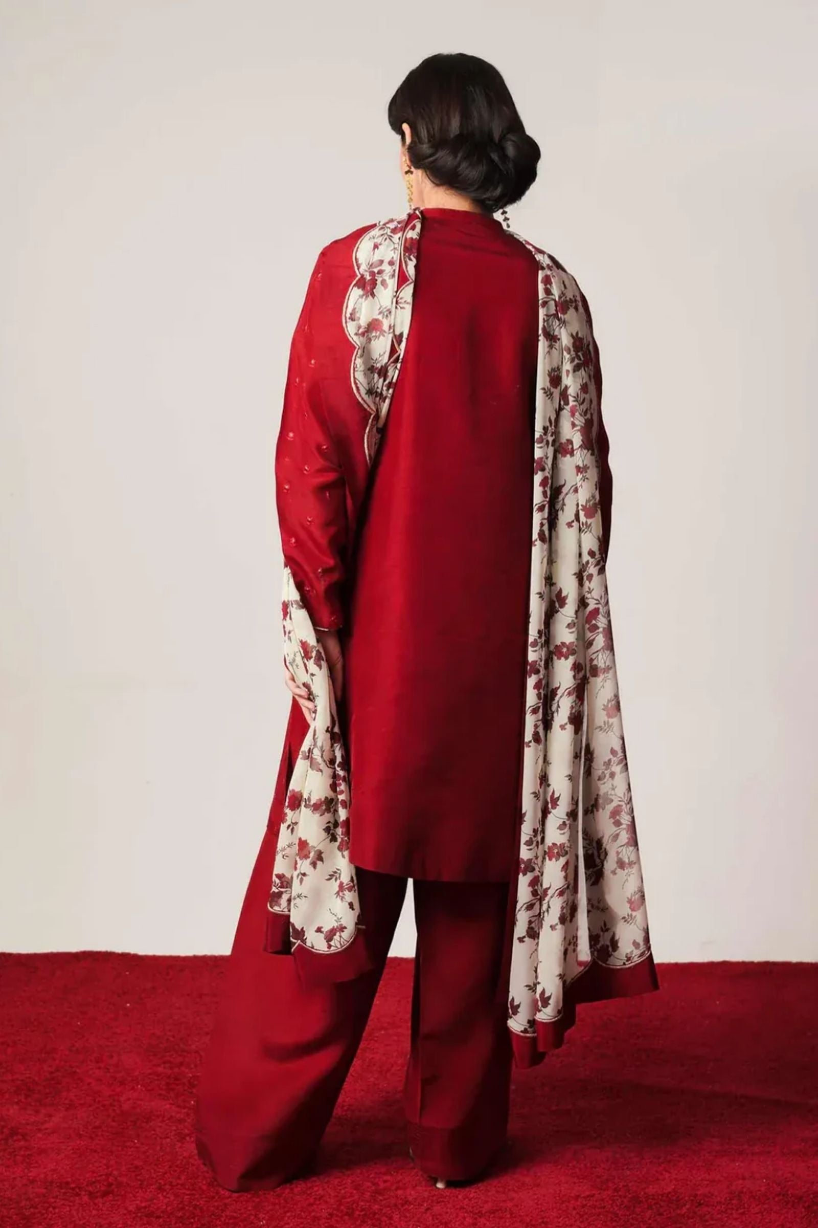 ZARA SHAHJAHAN- 3PC LAWN EMB SHIRT WITH MONARK PRINTED DUPATTA AND DYED TROUSER - EL148