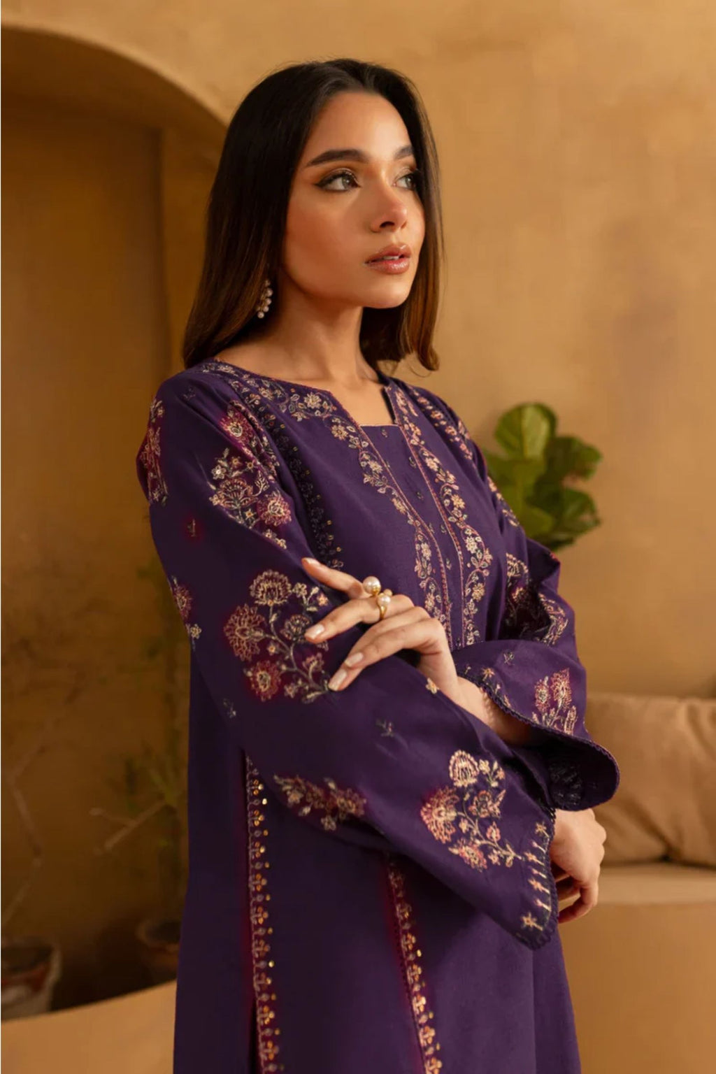 BATIK - 2PC LAWN EMB SHIRT WITH LAWN EMB TROUSER -  D 14
