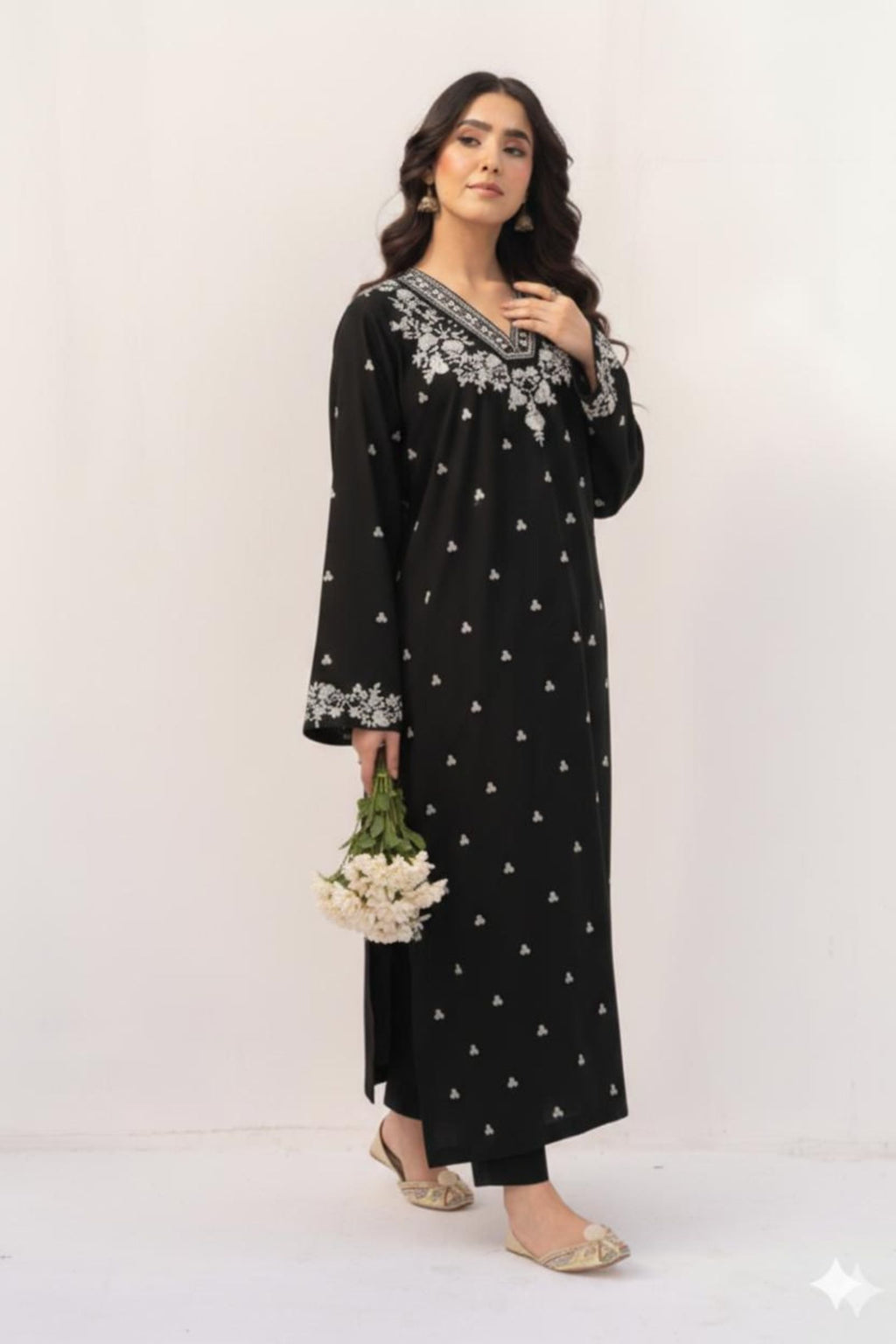 ASIM JOFA - 2PC LAWN EMB SHIRT WITH LAWN DYED TROUSER - EL 157