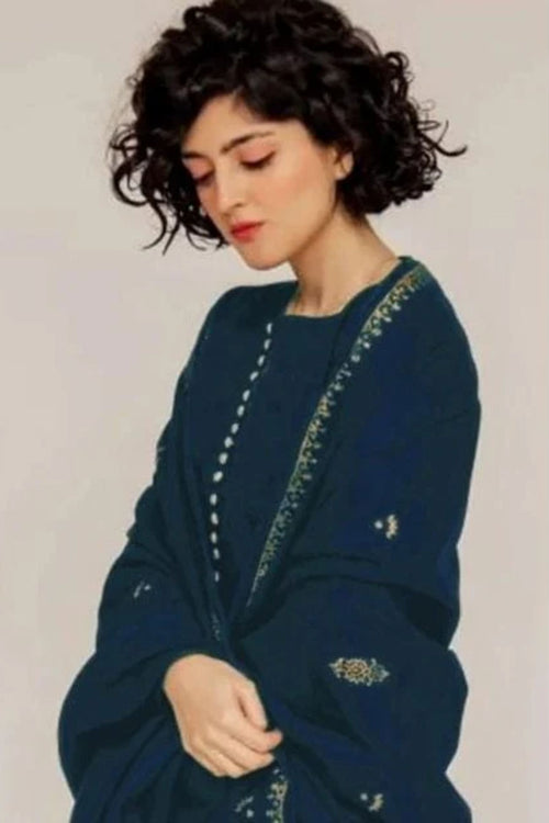 AISLING - 3PC LAWN EMB SHIRT WITH MONARK EMB DUPATTA AND DYED TROUSER - EL212