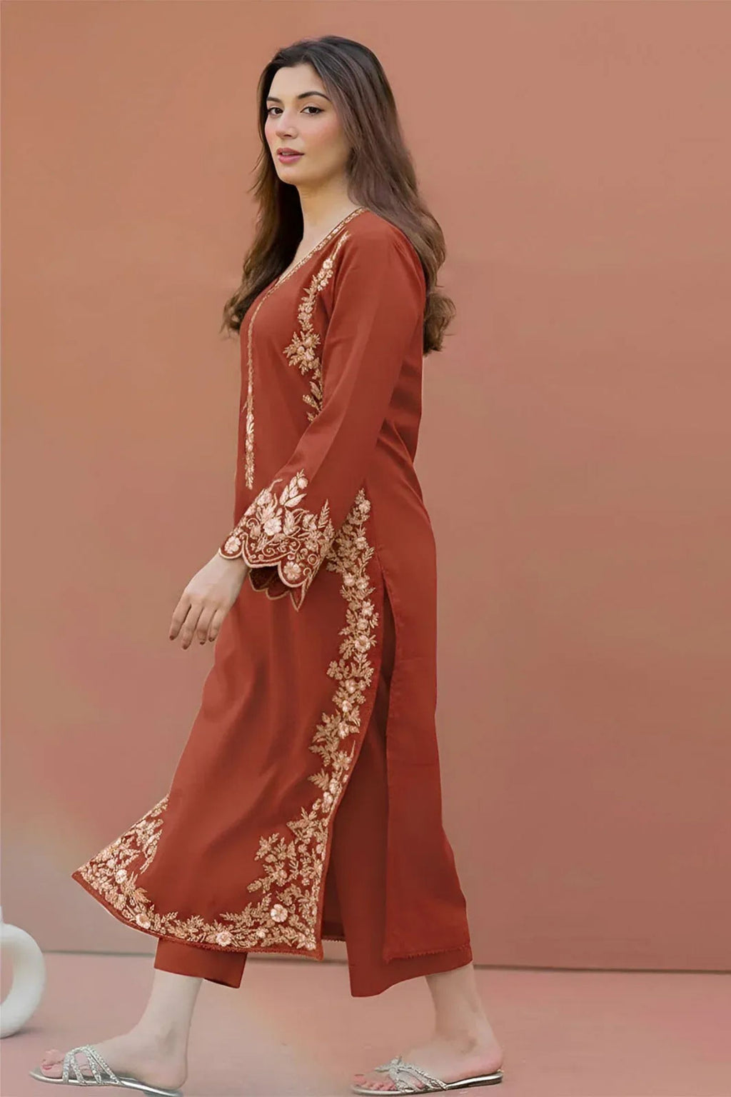 LAJWANTI - 2PC LAWN EMB SHIRT WITH LAWN DYED TROUSER - D 17