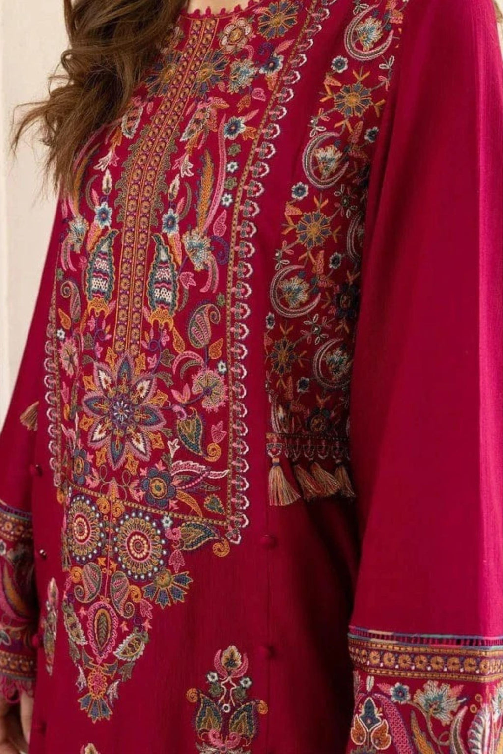 JAZMIN - 2PC LAWN EMB SHIRT WITH LAWN DYED TROUSER - EL5808