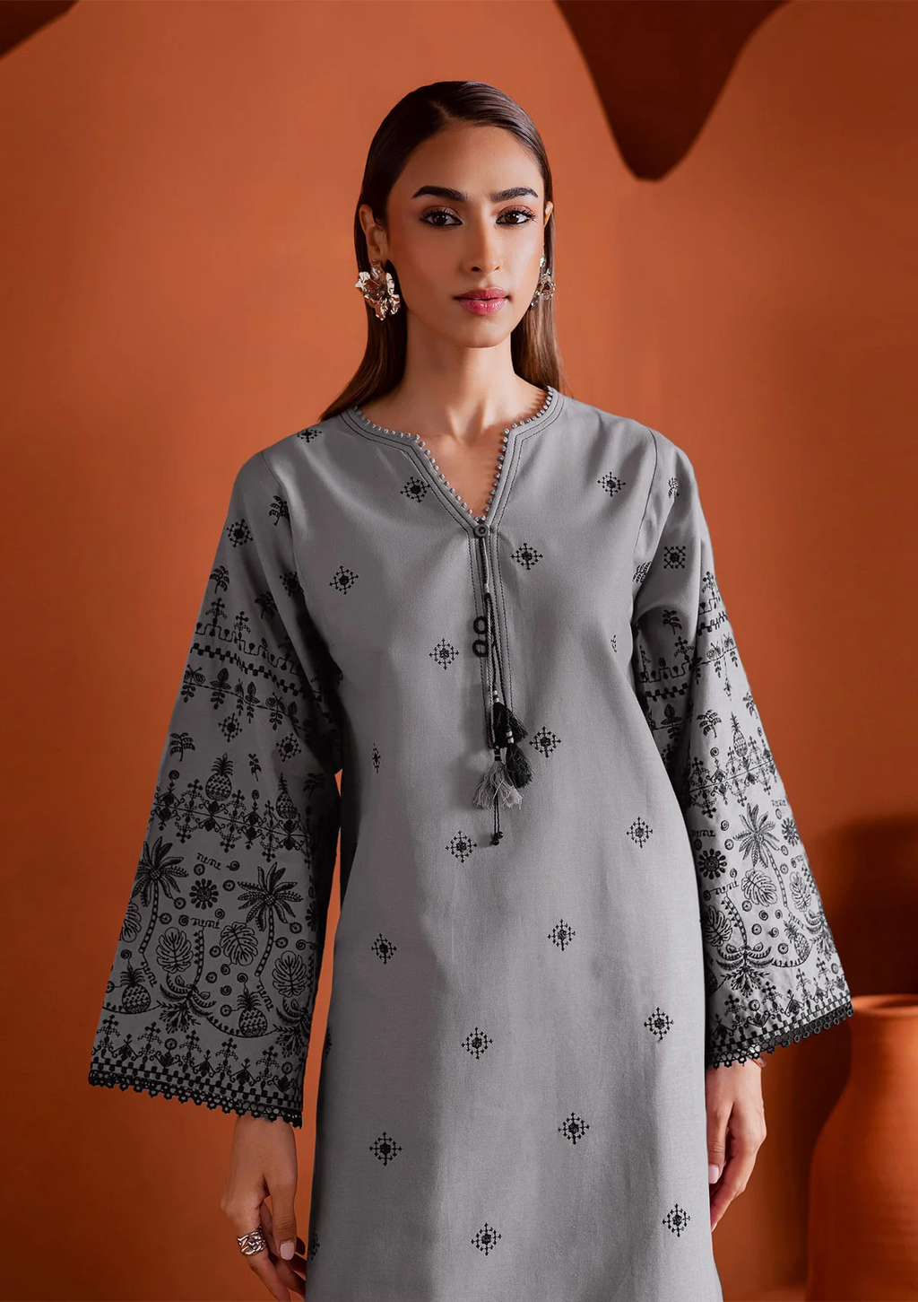 BATIK - 2PC LAWN EMB SHIRT WITH LAWN TROUSER - D 64