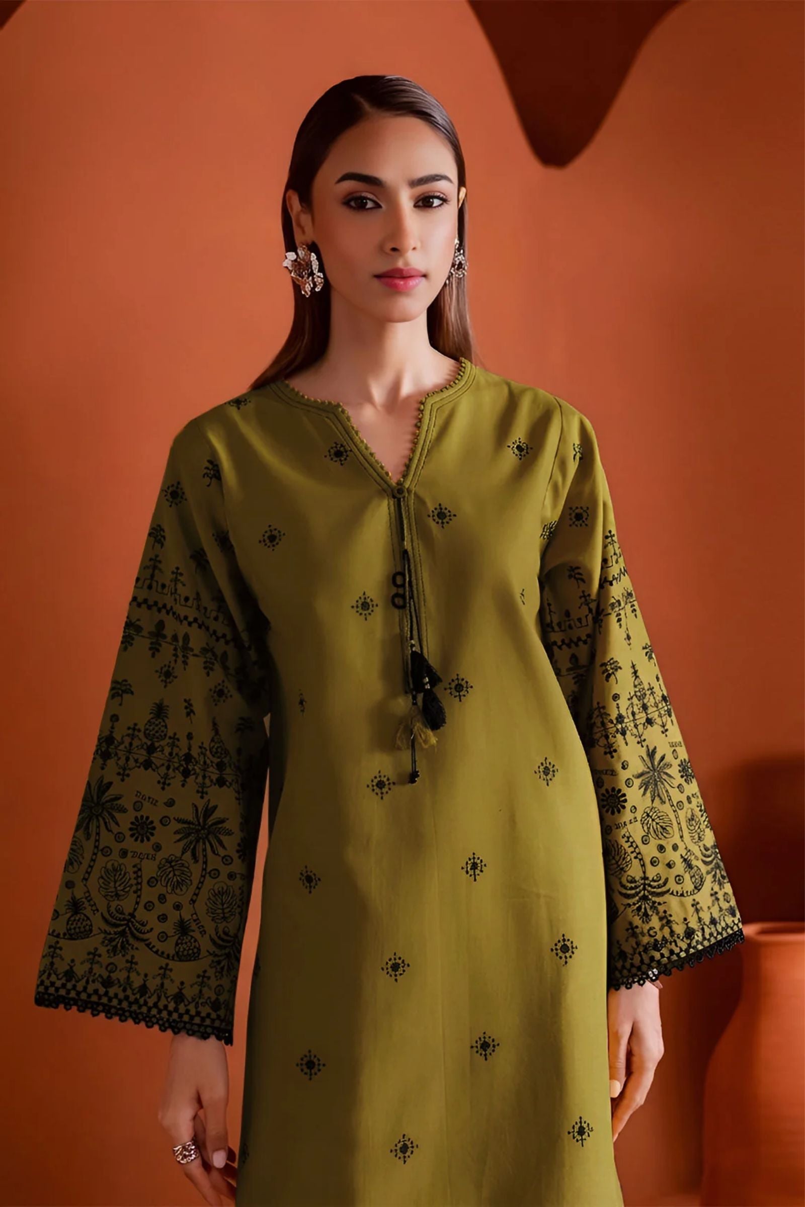 BATIK - 2PC LAWN EMB SHIRT WITH LAWN TROUSER - D 66