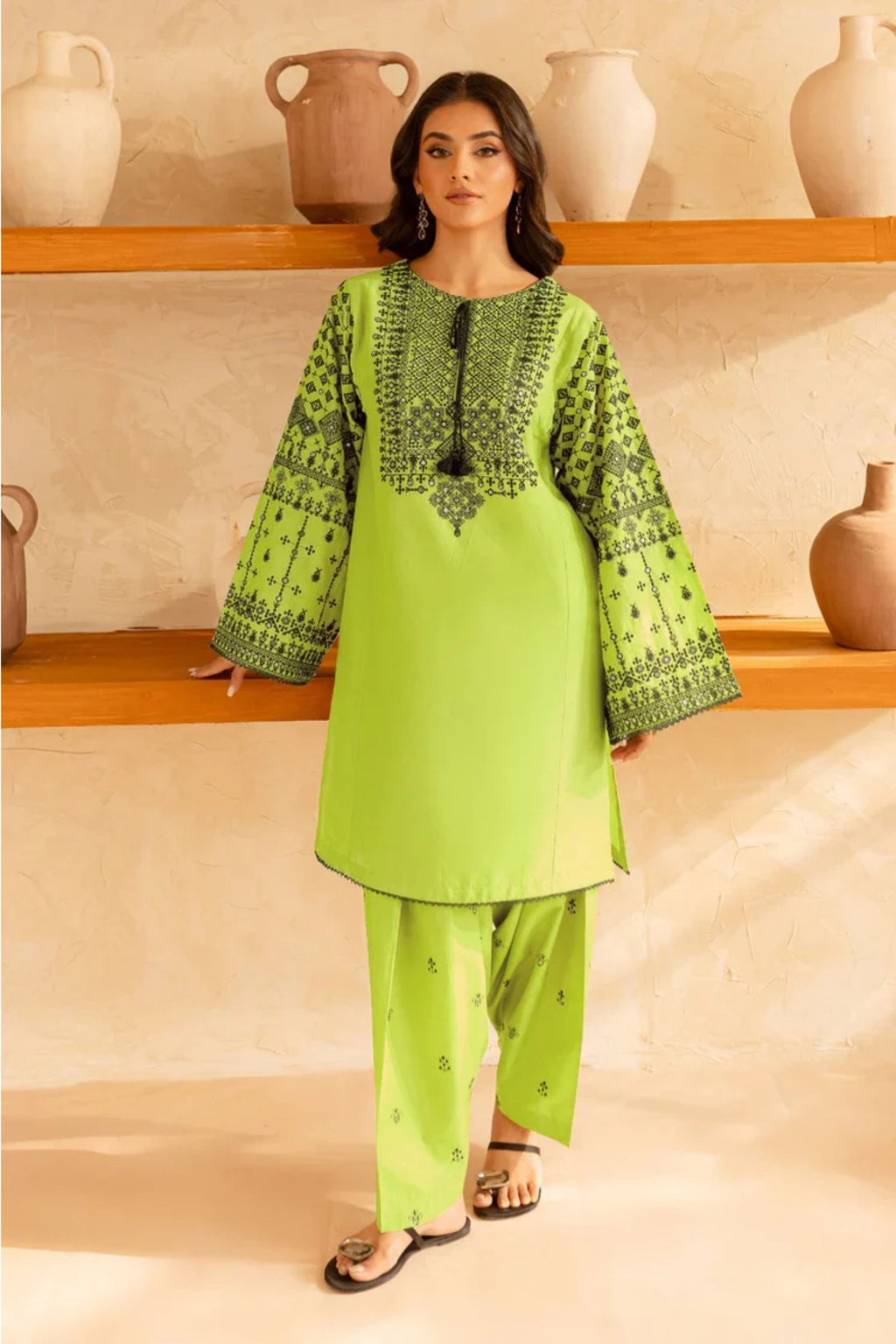 BATIK - 2PC LAWN EMB SHIRT WITH LAWN EMB TROUSER - D 223 A