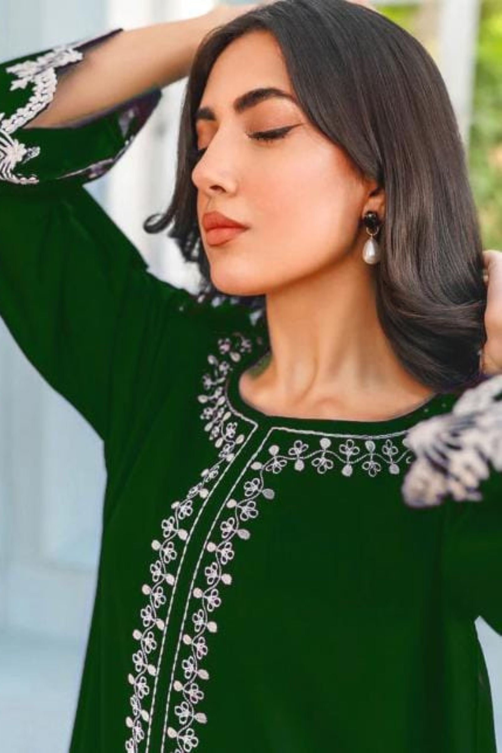 BATIK - 2PC LAWN EMB SHIRT WITH LAWN DYED TROUSER - EL 157