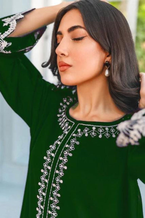 BATIK - 2PC LAWN EMB SHIRT WITH LAWN DYED TROUSER - EL 157