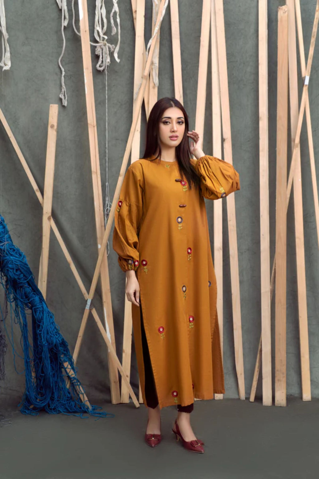 URGE - 2PC LAWN EMB SHIRT WITH LAWN DYED TROUSER - EL151