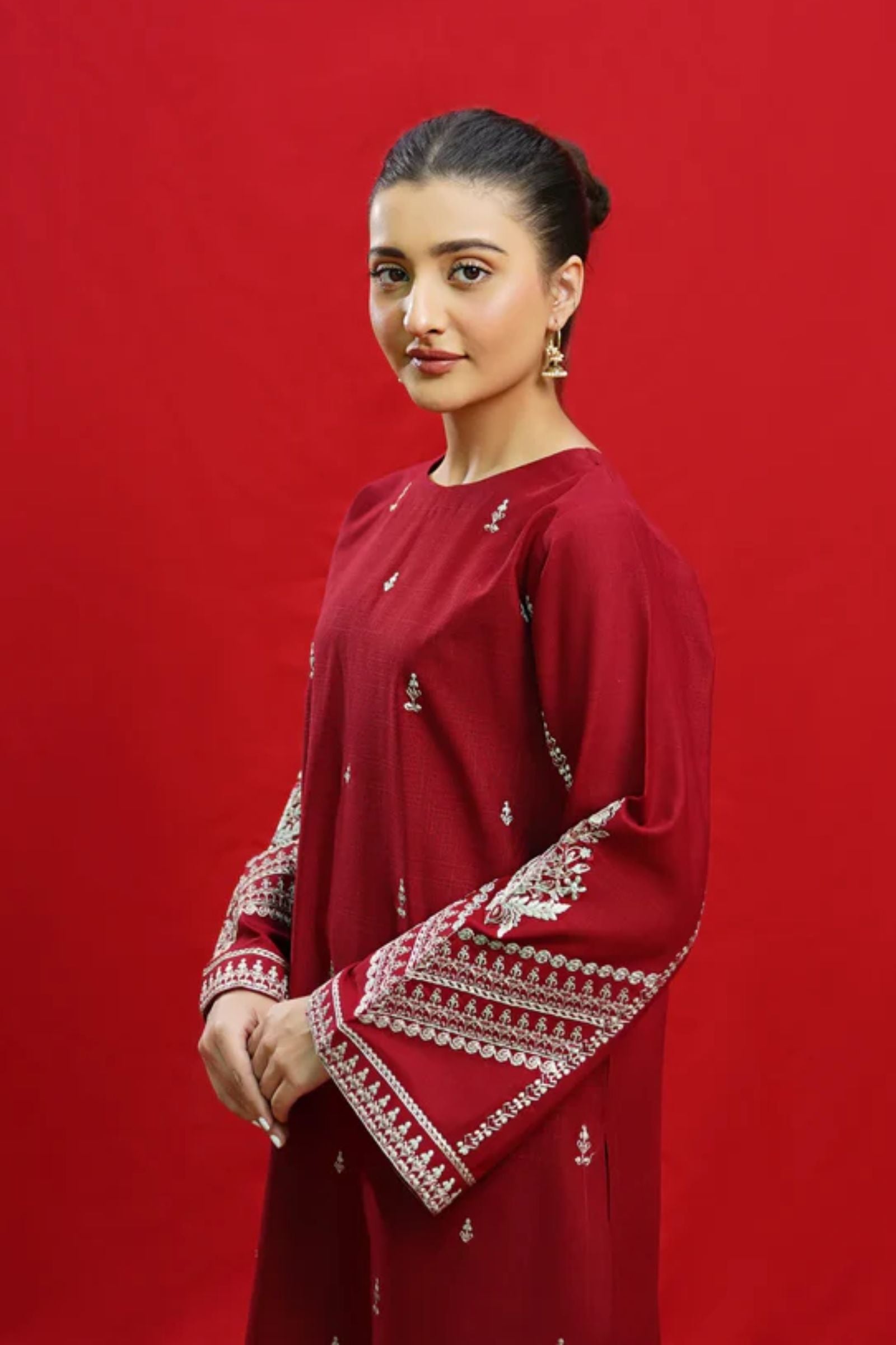 URGE - 2PC LAWN EMB SHIRT WITH LAWN EMB TROUSER - EL5797