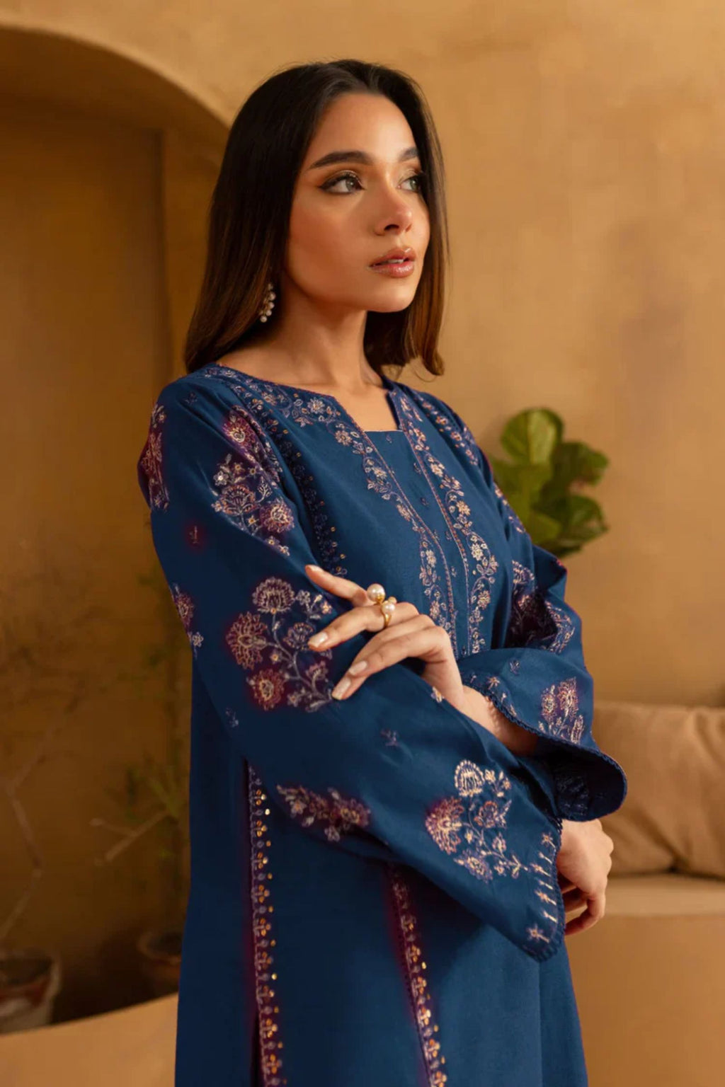 URGE - 2PC LAWN EMBROIDERED SHIRT WITH EMB TROUSER - D 11