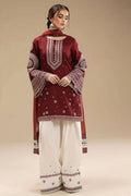 JAZMIN - 3PC LAWN EMB SHIRT WITH MONARK PRINTED DUPATTA AND DYED TROUSER - EL203