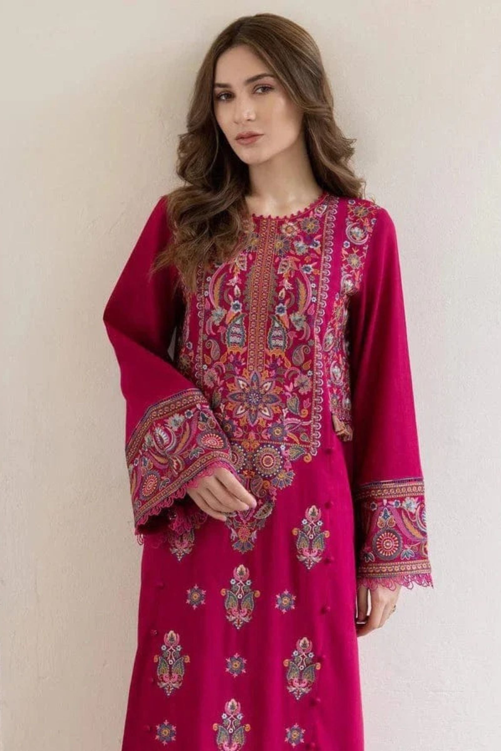 JAZMIN - 2PC LAWN EMB SHIRT WITH LAWN DYED TROUSER - EL5808