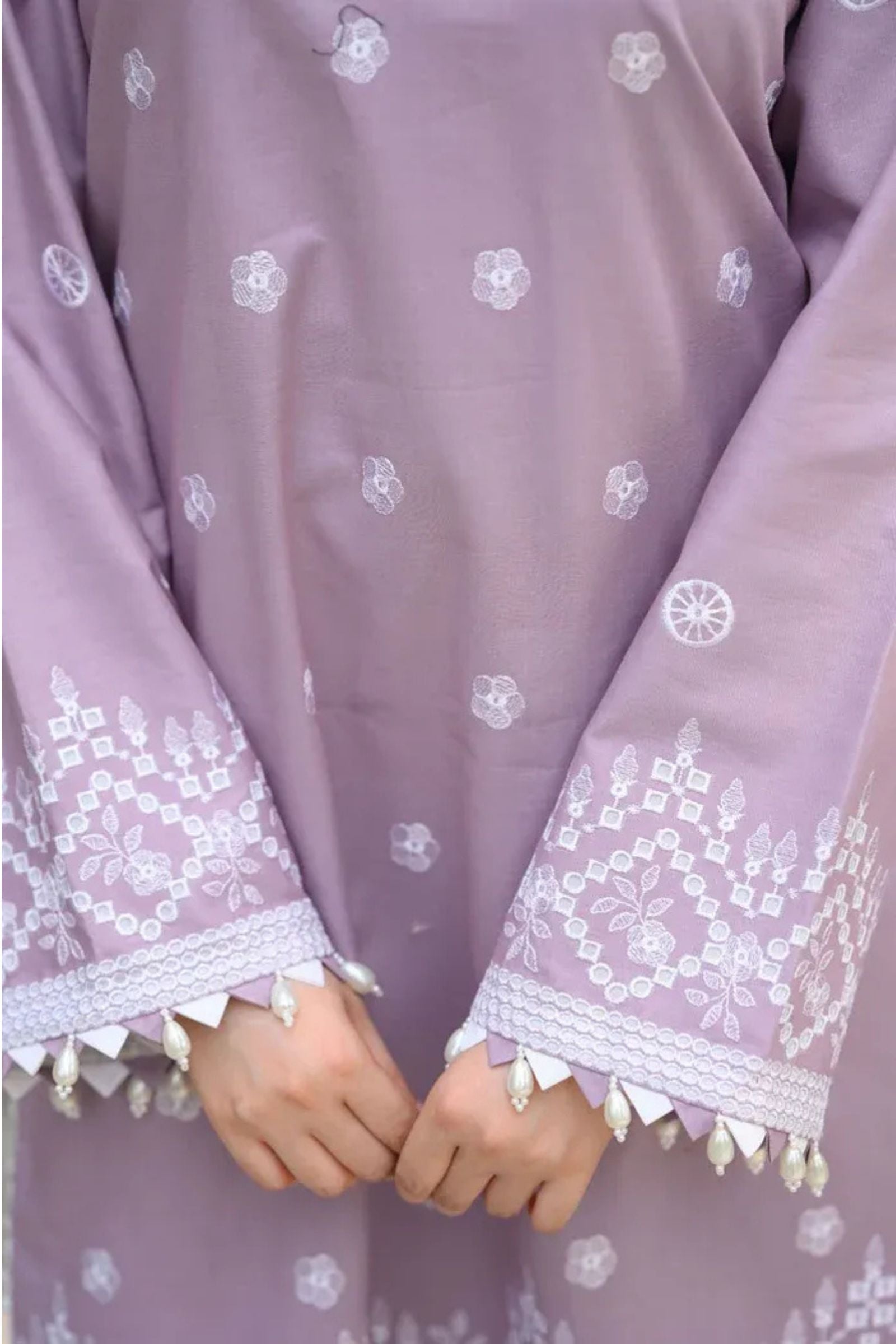 LIBAAS - 2PC LAWN EMB SHIRT WITH LAWN DYED TROUSER - DR 5799