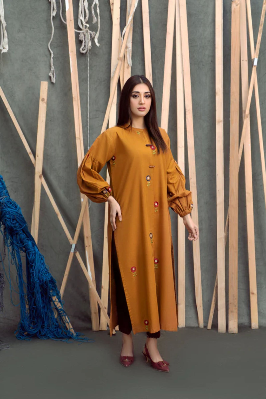 URGE - 2PC LAWN EMB SHIRT WITH LAWN DYED TROUSER - EL151