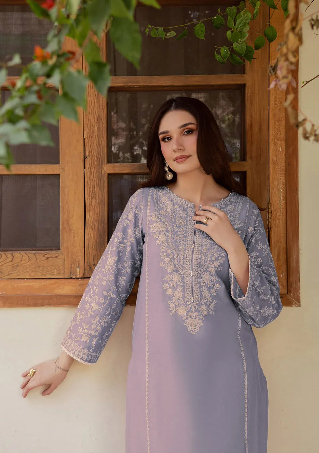 BATIK - 2PC LAWN EMB SHIRT WITH LAWN EMB TROUSER - D 78