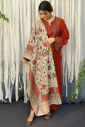 URGE - 3PC LAWN EMB SHIRT WITH MONARK PRINTED DUPATTA AND DYED TROUSER - EL158