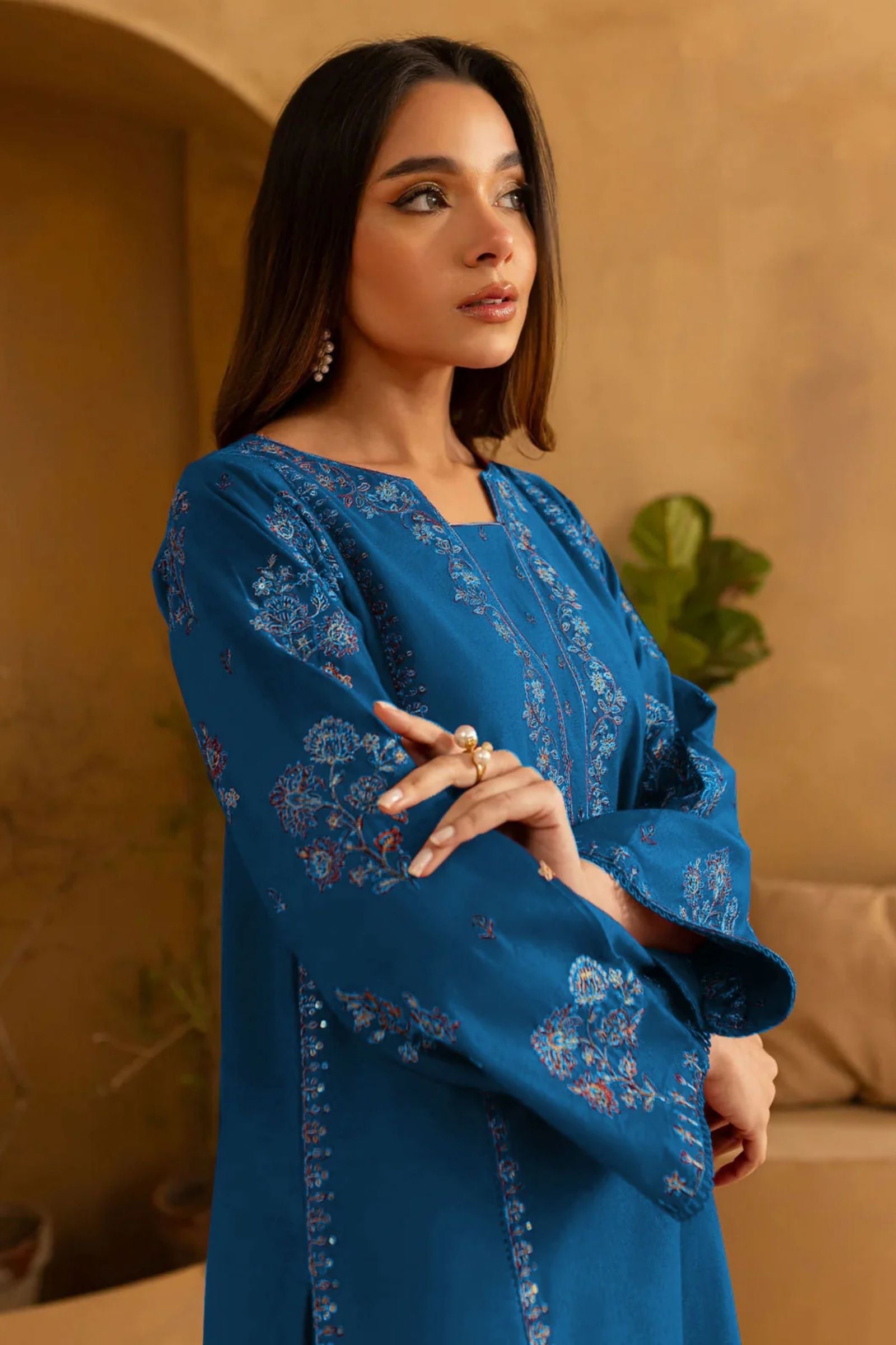 BATIK - 2PC LAWN EMB SHIRT WITH LAWN EMB TROUSER - D 16
