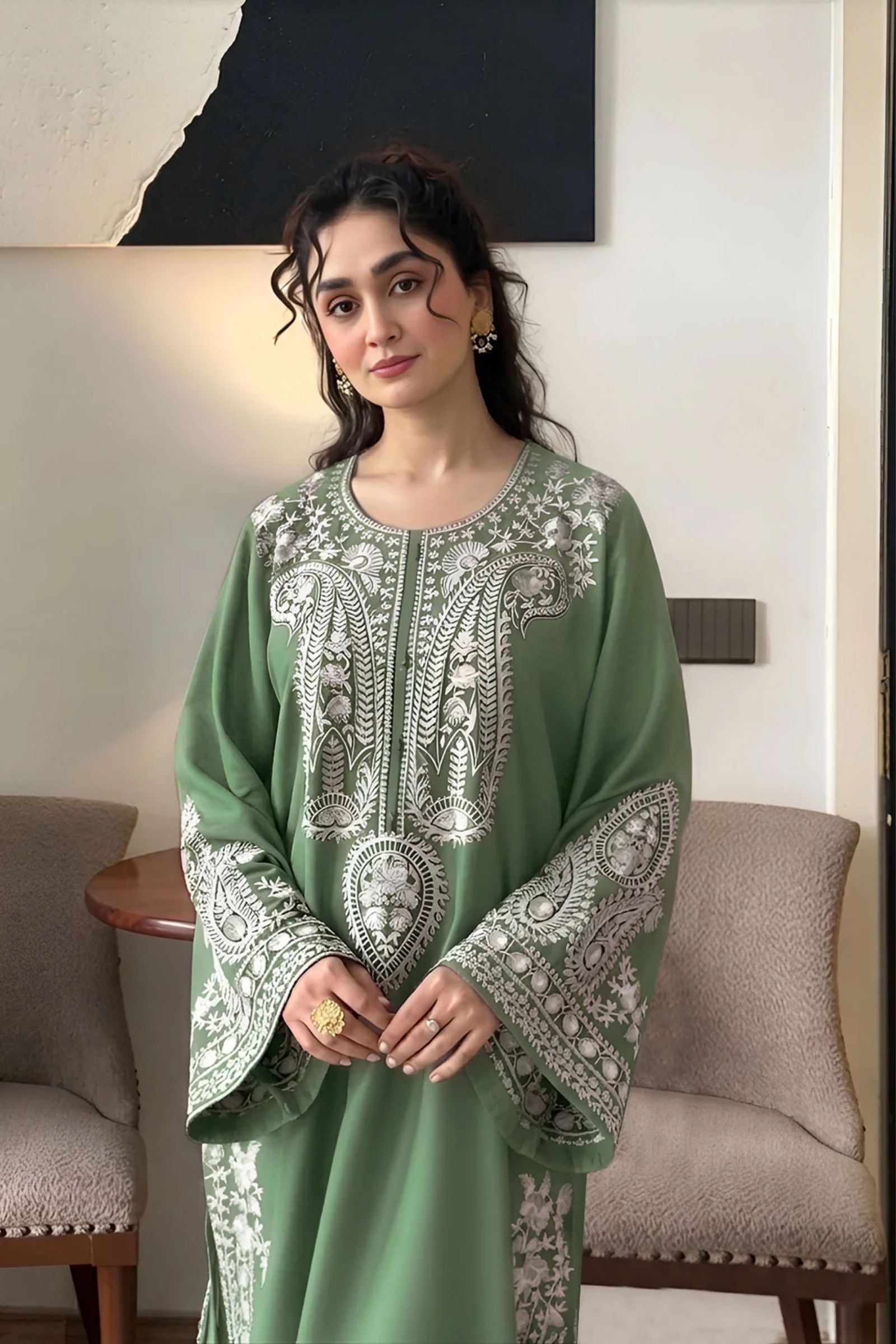 MIRANA - 2PC LAWN EMB SHIRT WITH LAWN DYED TROUSER - D 97
