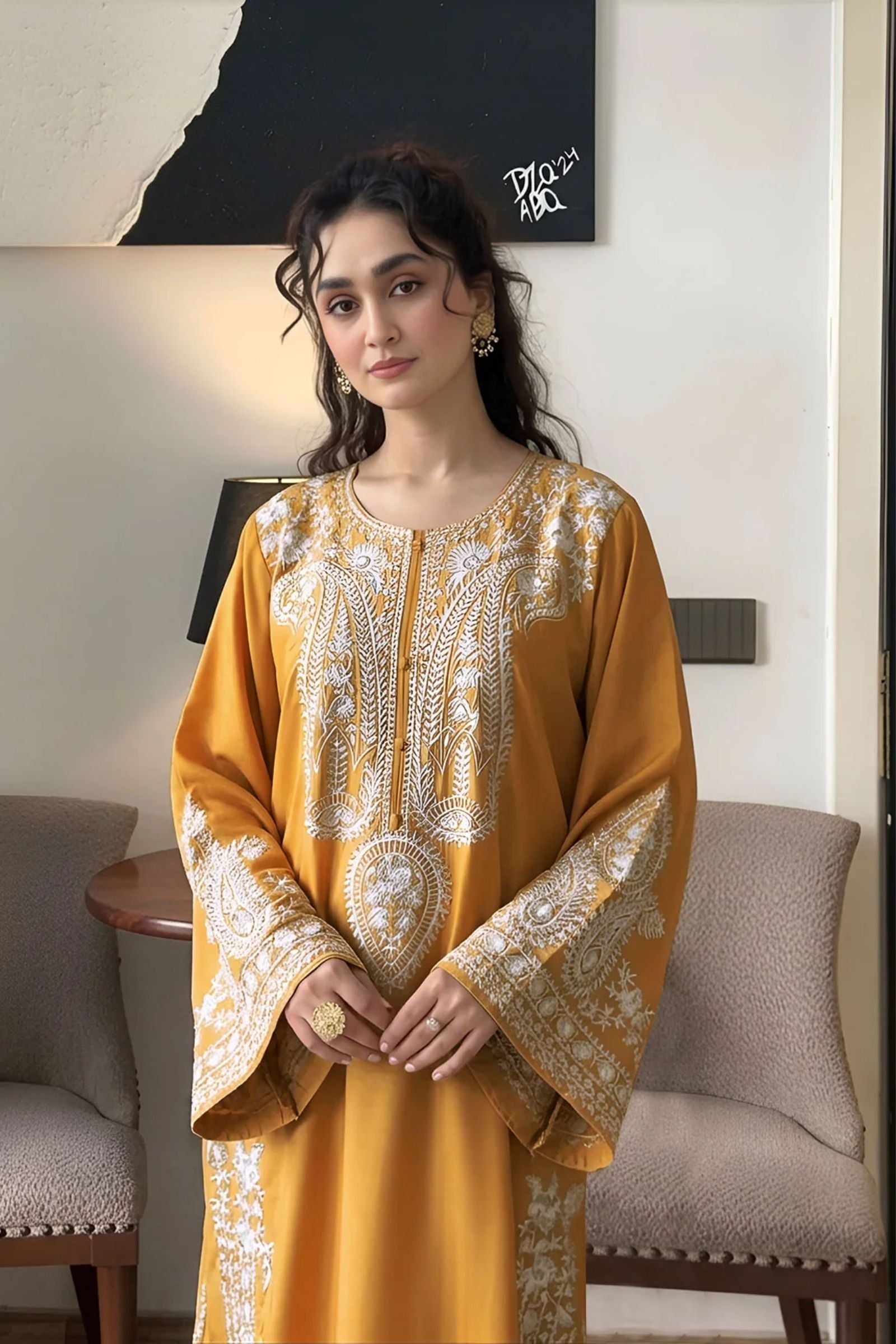 MIRANA - 2PC LAWN EMB SHIRT WITH LAWN DYED TROUSER - D 96