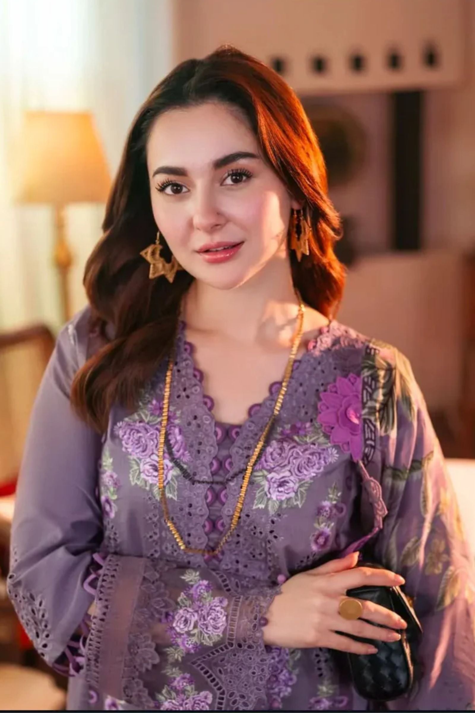 COCO - 3PC LAWN EMB SHIRT WITH MONARK PRINTED DUPATTA AND DYED TROUSER - EL1018