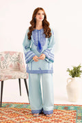 SILAY PRET- 2PC UNSTITCH LAWN EMB SHIRT WITH LAWN DYED TROUSER - DR 5805