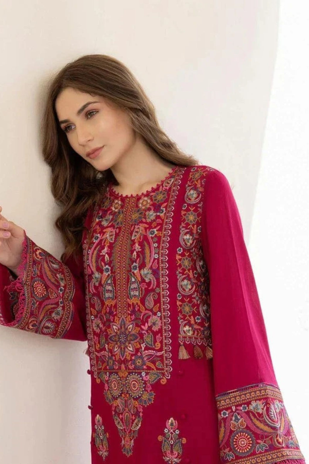 JAZMIN - 2PC LAWN EMB SHIRT WITH LAWN DYED TROUSER - EL5808