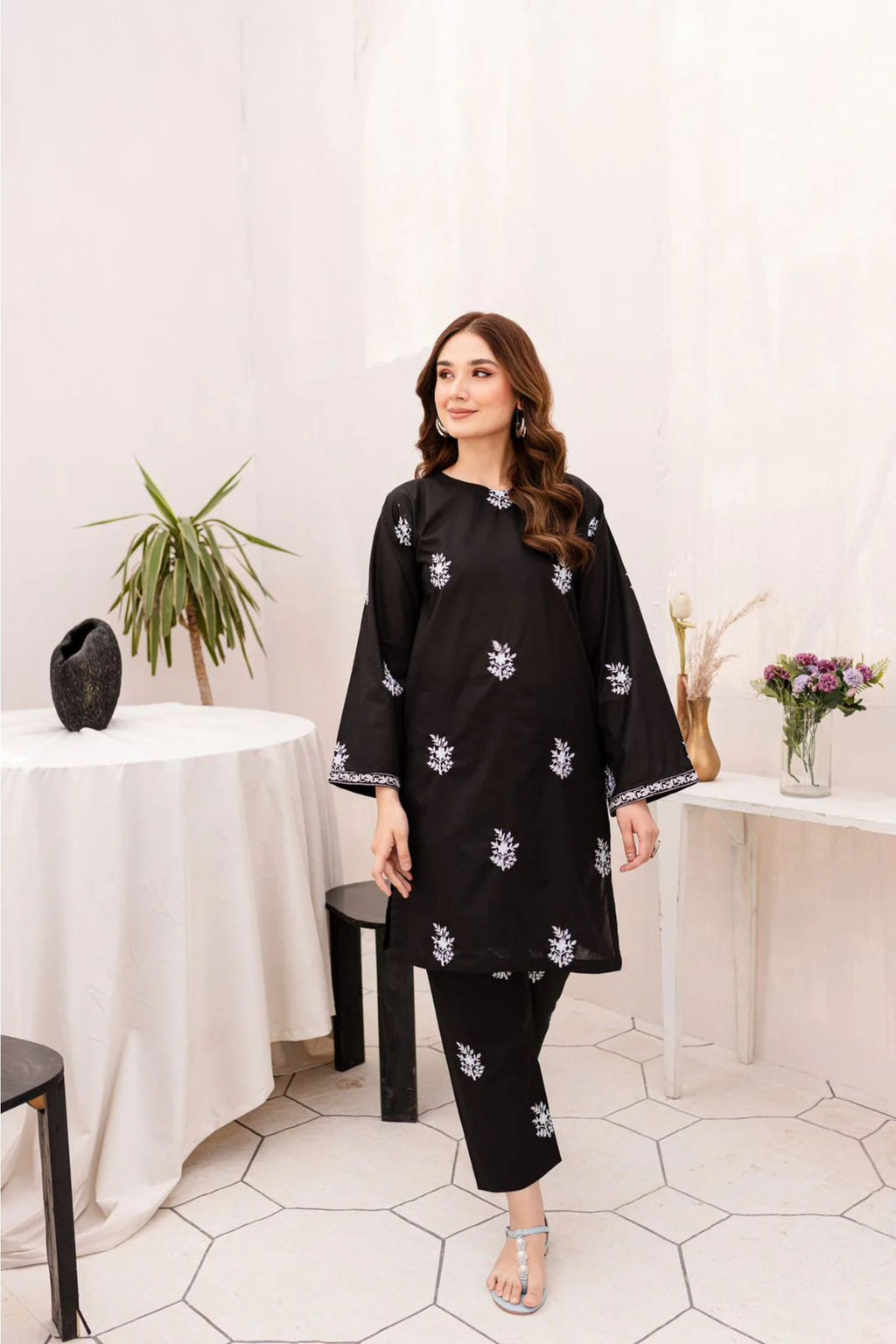 URGE - 2PC LAWN EMB SHIRT WITH  EMBROIDERED TROUSER - EL150
