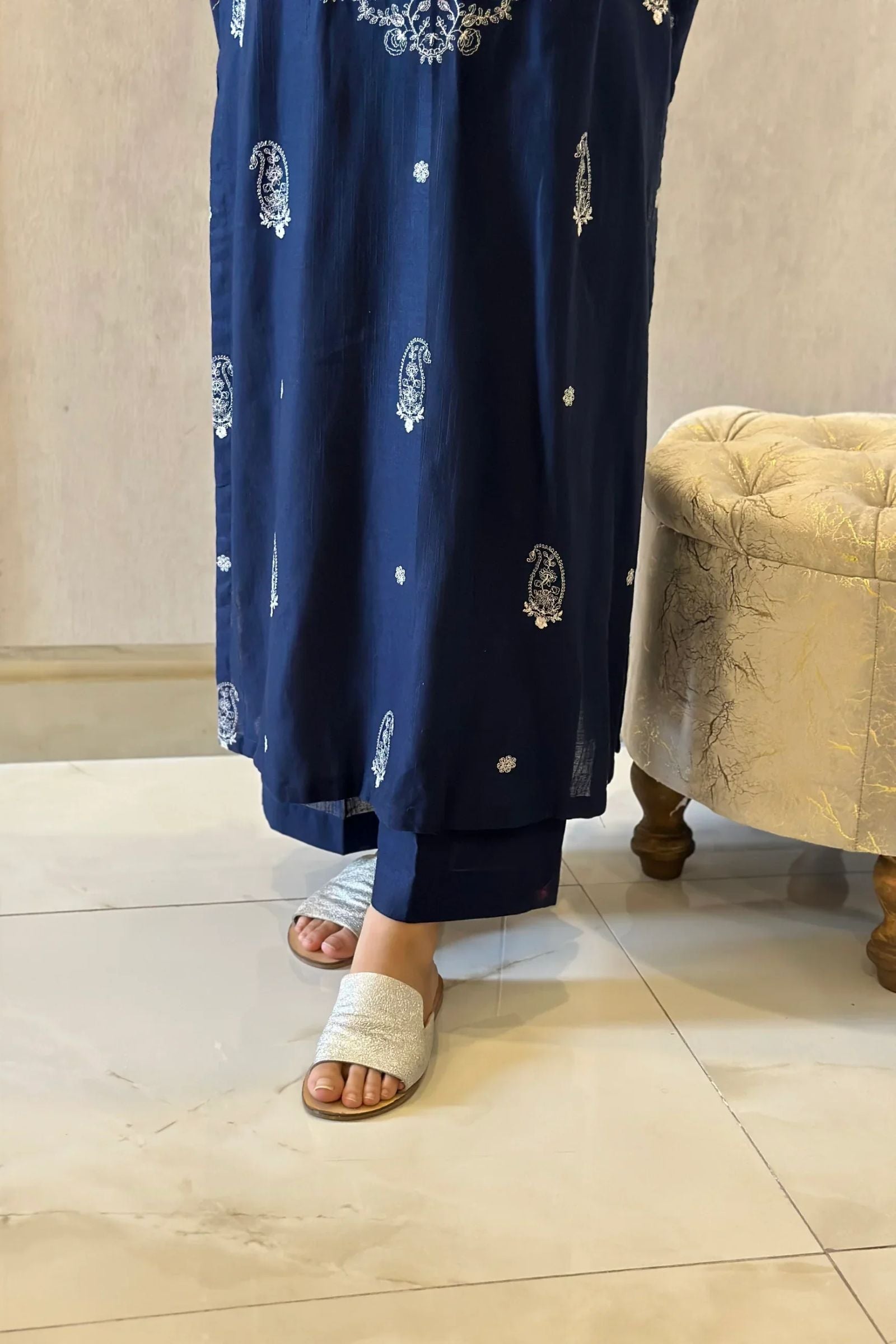 LAAM - 2PC LAWN EMB SHIRT WITH LAWN DYED TROUSER - DR 5807