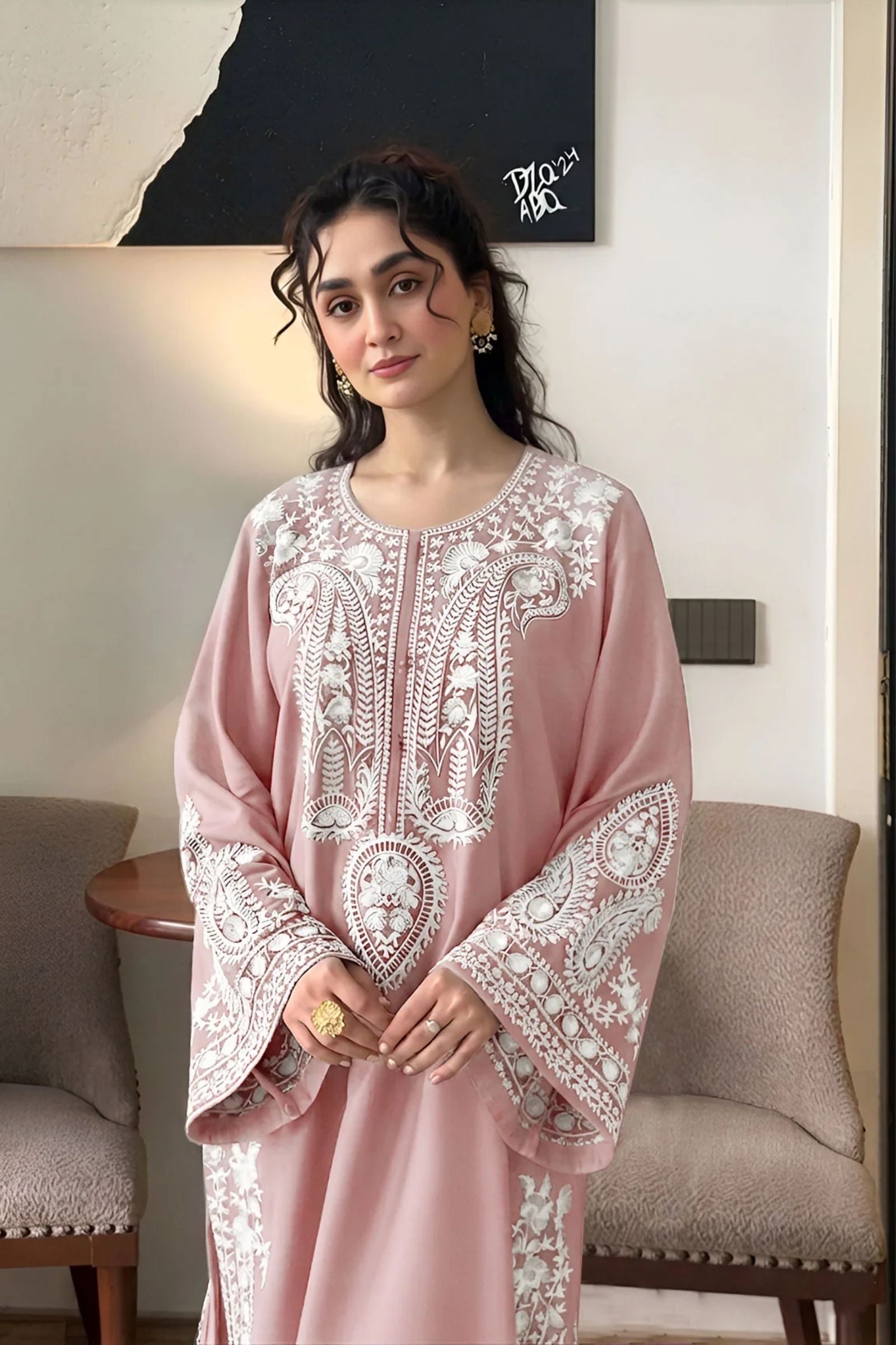 MIRANA - 2PC LAWN EMB SHIRT WITH LAWN DYED TROUSER - D 94