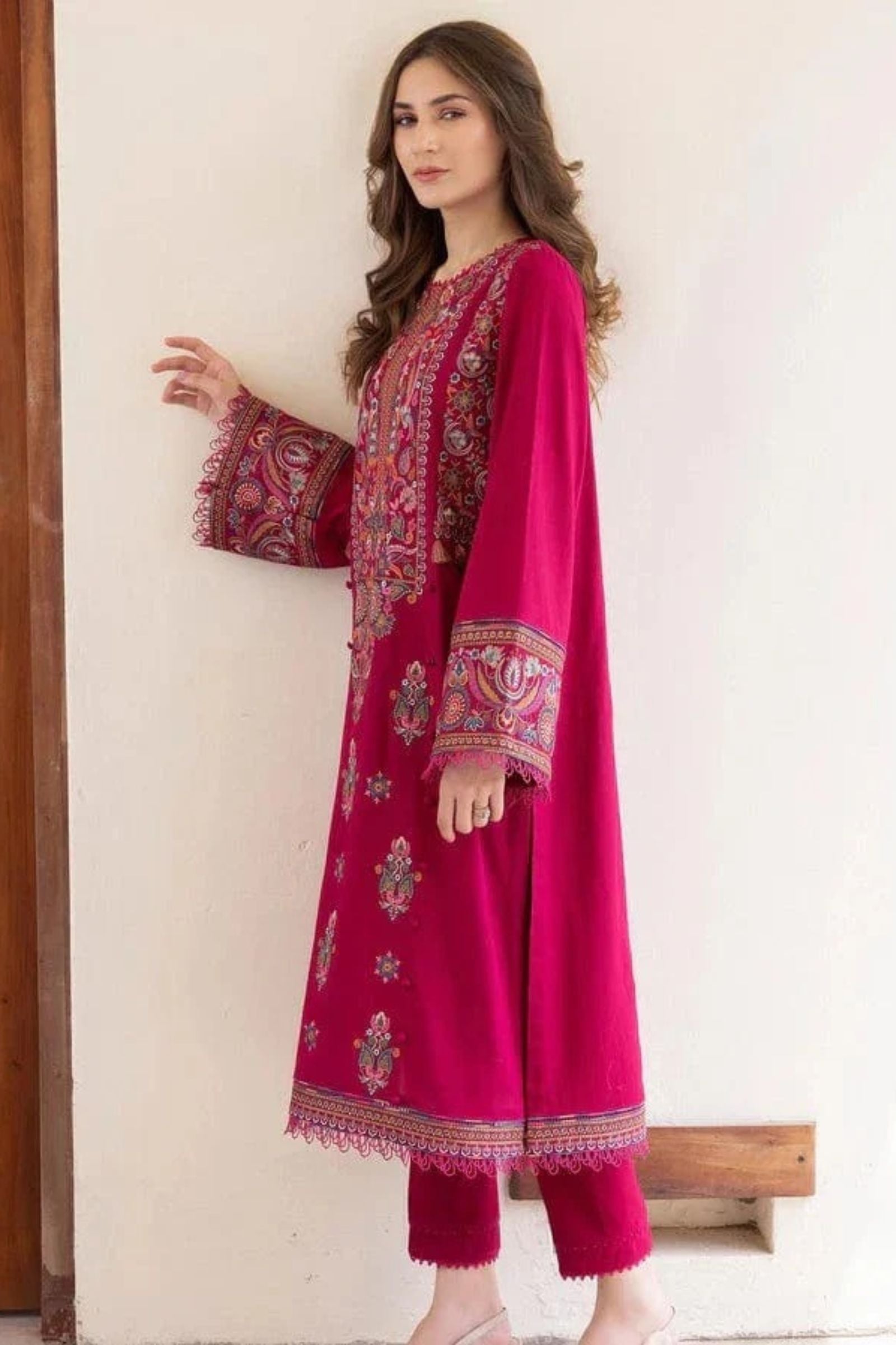 JAZMIN - 2PC LAWN EMB SHIRT WITH LAWN DYED TROUSER - EL5808