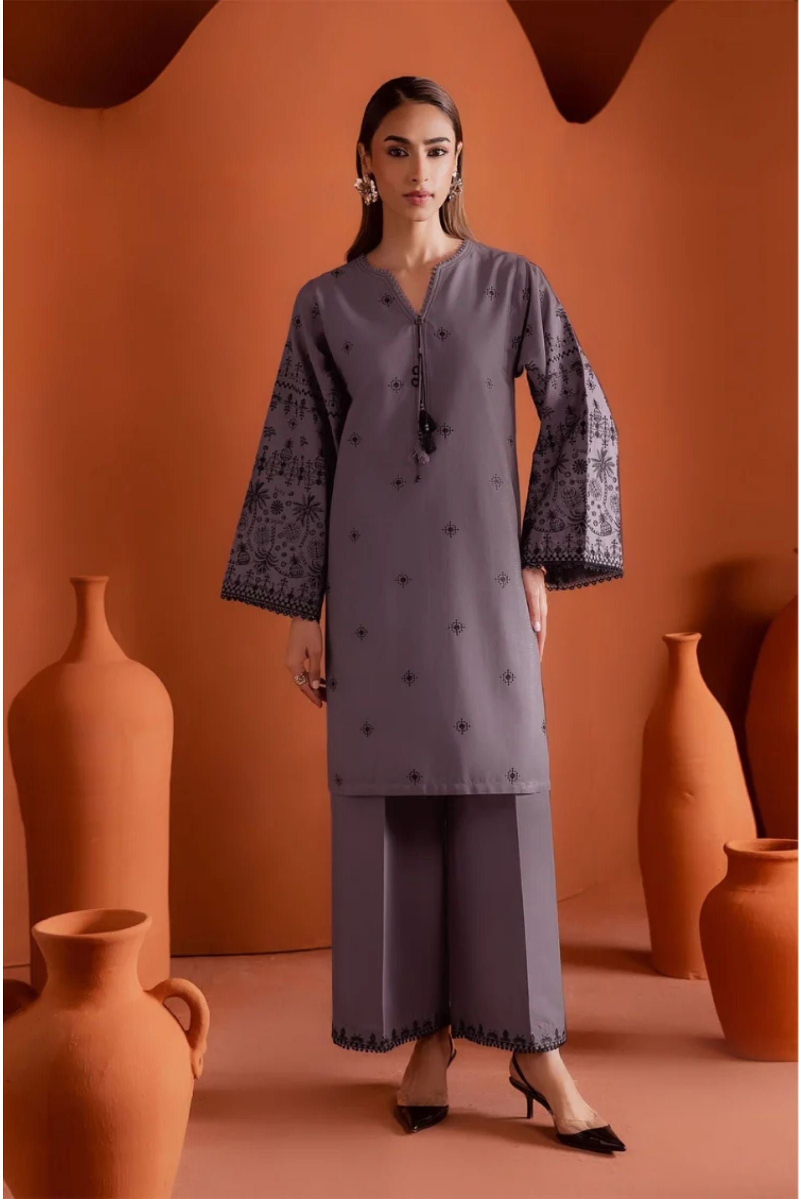 BATIK - 2PC LAWN EMB SHIRT WITH LAWN EMB TROUSER - D 93