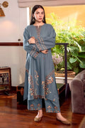 URGE - 2PC LAWN EMB SHIRT WITH LAWN DYED TROUSER - D 84