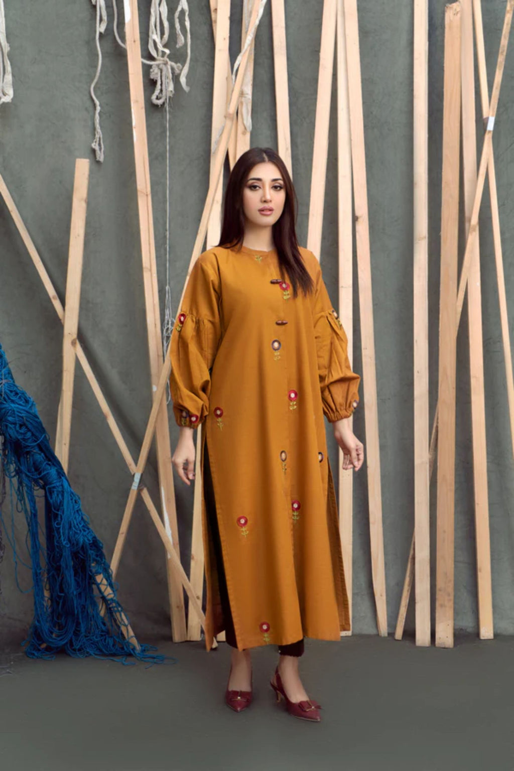 URGE - 2PC LAWN EMB SHIRT WITH LAWN DYED TROUSER - EL151