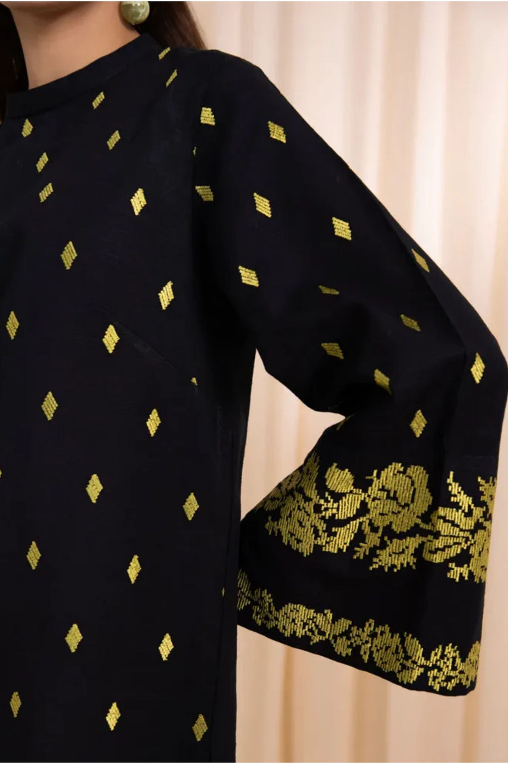 SAPPHIRE - 3PC LAWN EMB SHIRT WITH MONARK PRINTED DUPATTA AND DYED TROUSER - EL335