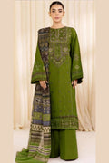 SAPPHIRE - 3PC LAWN EMB SHIRT WITH MONARK PRINTED DUPATTA AND DYED TROUSER - EL316