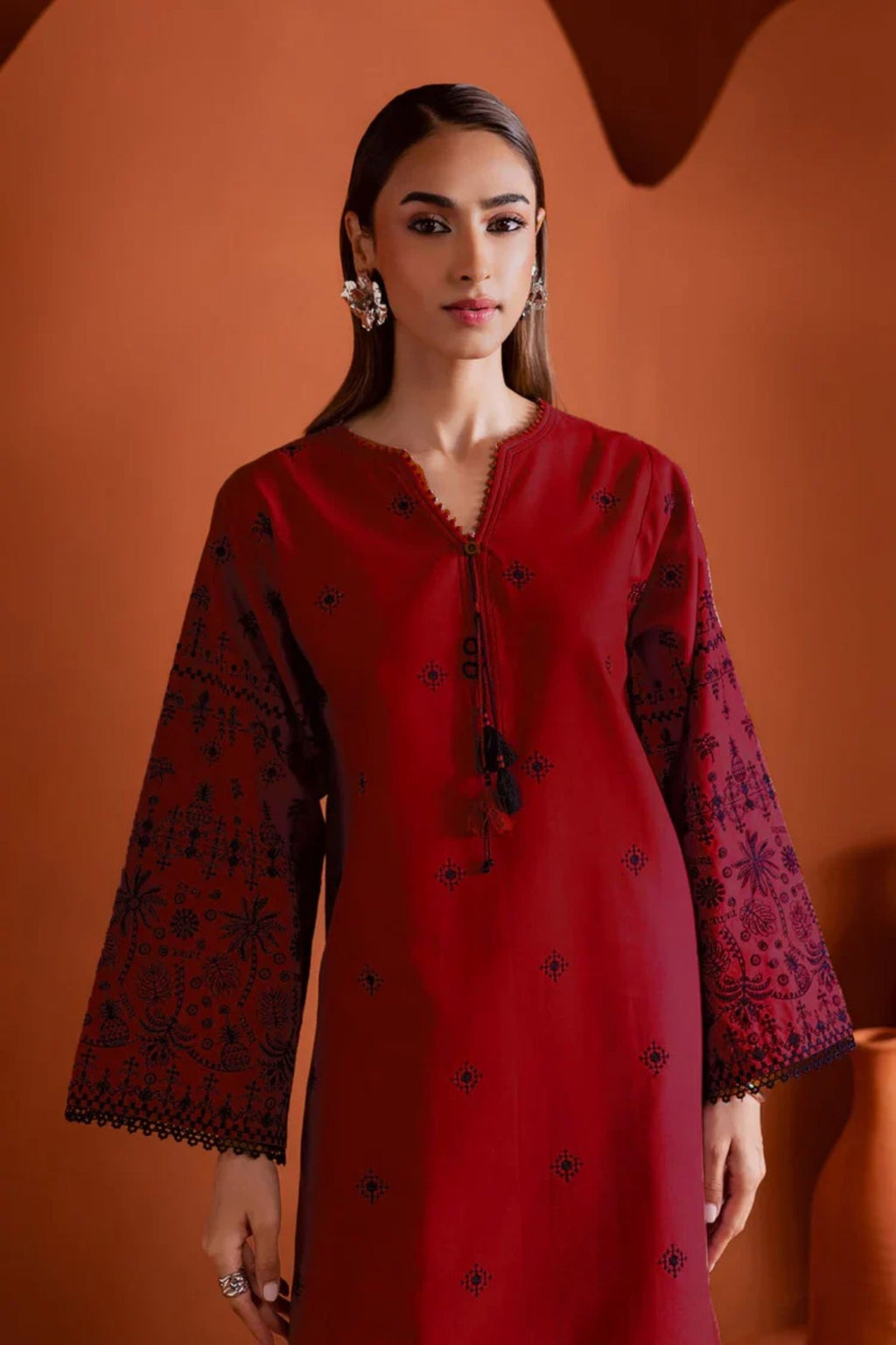 BATIK - 2PC LAWN EMB SHIRT WITH LAWN EMB TROUSER - D 05