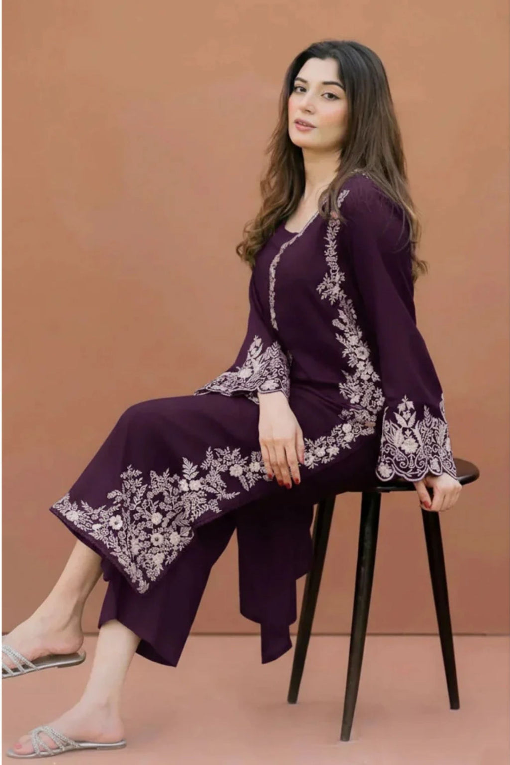 LAJWANTI - 2PC LAWN EMB SHIRT WITH LAWN DYED TROUSER - D 27