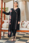 IZEL - 3PC LAWN EMB SHIRT WITH MONARK PRINTED DUPATTA AND DYED TROUSER - EL167