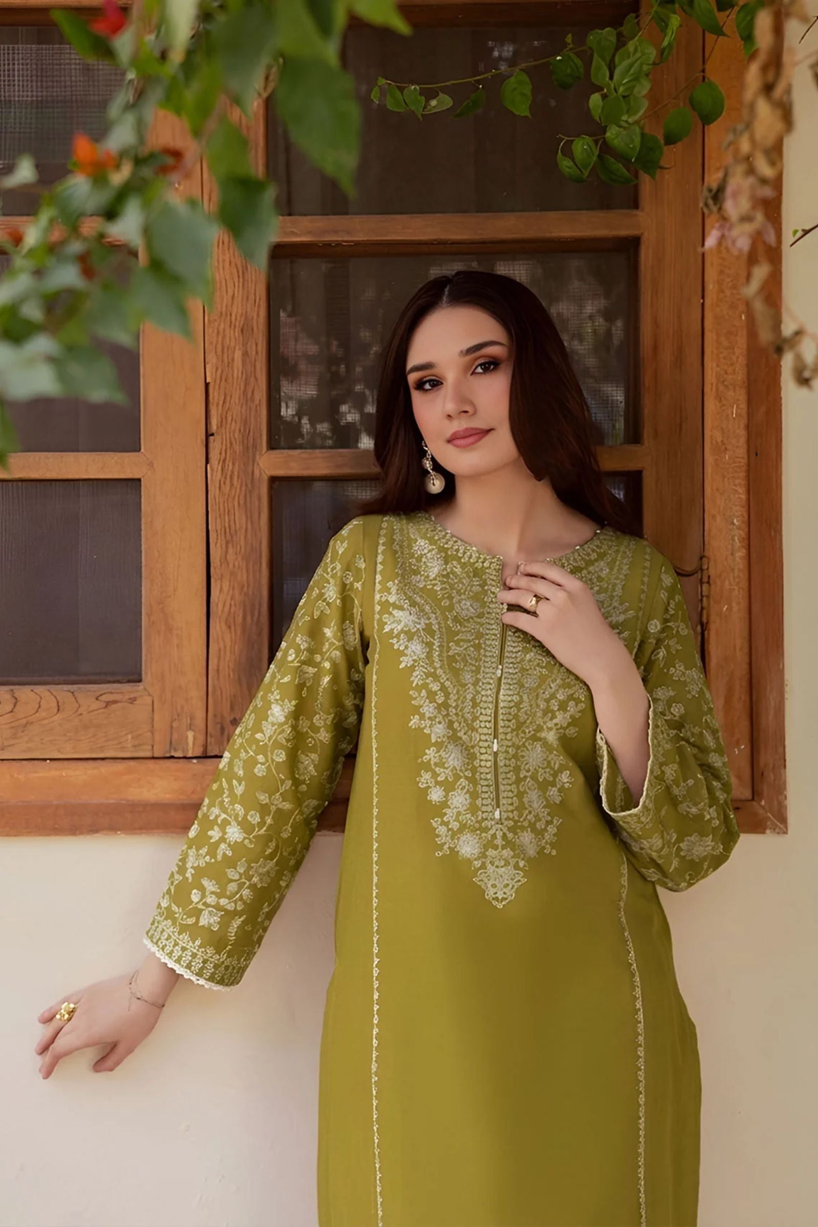 BATIK - 2PC LAWN SEQUIN EMB SHIRT WITH LAWN TROUSER - D 79