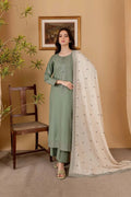 JAZMIN - 3PC LAWN EMB SHIRT WITH LAWN EMB DUPATTA AND DYED TROUSER - EL210